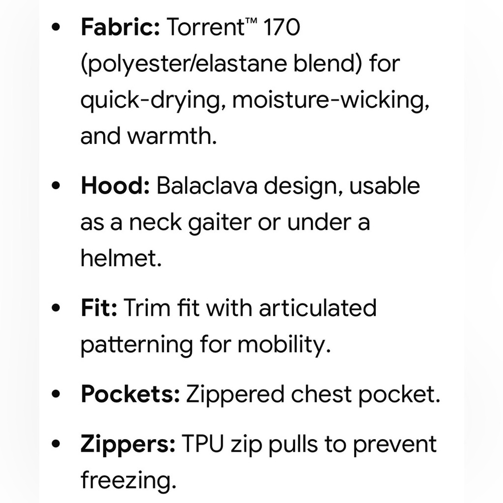 ARCTERYX STRYKA BALACLAVA PULLOVER XL SQUID INK BLUE ZIP CHEST POCKET HOODY NWOT - Picture 13 of 14